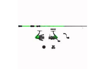 Image of Rapala Code ML Spinning Combo, 2000 Size, Reel, 2 PC, Neon, 6ft7in, CNC67ML-2