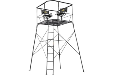 Image of Barronett Blinds Rivers Edge Quad Pod Tower Stand 2-Man with Swivel Chairs F24CD3EF, QRRE401