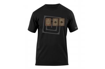 Image of 5.11 Tactical Card Tricks Logo T Shirt - Black - M 41006AG-019-M