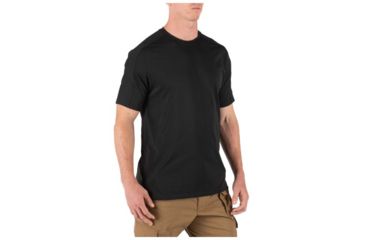 Image of 5.11 Tactical Delta Short Sleeve Crew Top - Mens, Black, Extra Small 40169-019-XS