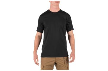 Image of 5.11 Tactical Delta Short Sleeve Crew Top - Mens, Black, Extra Small 40169-019-XS