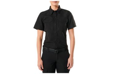 Image of 5.11 Tactical Fast-Tac Short Sleeve Shirt - Women's, Black, L, 61314-019-L