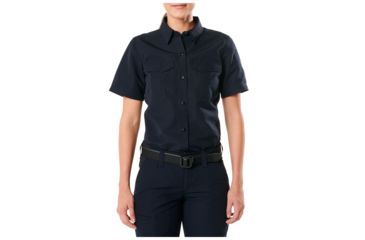 Image of 5.11 Tactical Fast-Tac Short Sleeve Shirt - Women's, Dark Navy, XL, 61314-724-XL