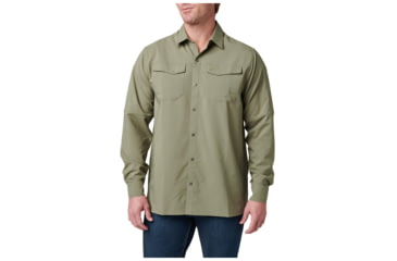 Image of 5.11 Tactical Freedom Flex Woven Long Sleeve Shirt - Men's, Tank Green, Extra Small, 72417-837-XS