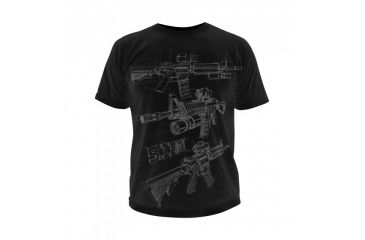 Image of 5.11 Tactical Logo T Shirt Sleeve Ar Sketch, Black, XXL 41006CD-019-XXL