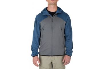 Image of 5.11 Tactical Mens Reactor Full Zip Hoodie 2.0, Storm, S 72439-092-S