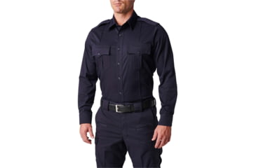Image of 5.11 Tactical NYPD Stryke Twill L/S Shirt - Mens, NYPD Navy, XLR, 72541-762-XL-R