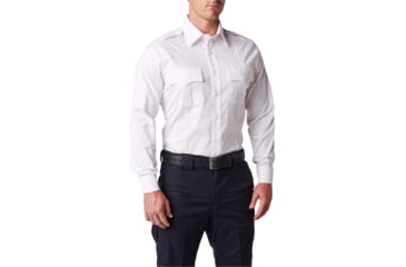 Image of 5.11 Tactical NYPD Stryke Twill L/S Shirt - Mens, Uniform White, SS, 72541-992-S-S