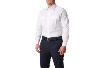 Image of 5.11 Tactical NYPD Stryke Twill L/S Shirt - Mens, Uniform White, SS, 72541-992-S-S