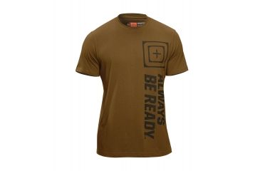 Image of 5.11 Tactical Recon ABR Logo T Shirt - Battle Brown - XL 41186A-116-XL