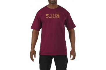 Image of 5.11 Tactical Skull Caliber T-shirt, Burgundy - 41006CP558XXL