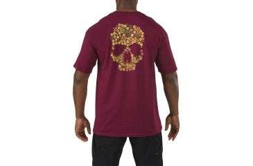 Image of 5.11 Tactical Skull Caliber T-shirt, Burgundy - 41006CP558XXL