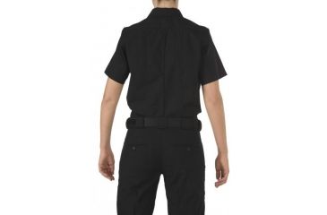 Image of 5.11 Tactical Stryke PDU Class A Short Sleeve Shirt - Women's, Black, XSR, 61016-019-XS-R
