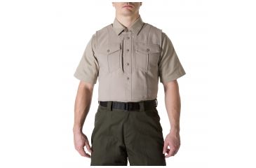Image of 5.11 Tactical Uniform Outer Carrier Class B Shirt - Men's, Small, Short, Silver Tan, 49030-160-S-S