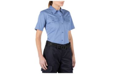 Image of 5.11 Tactical Women's Company Short Sleeve Shirt, Fire Med Blue, Small 61321-696-S