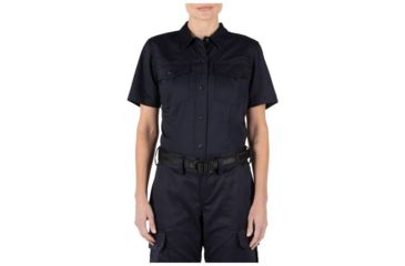 Image of 5.11 Tactical Women's Company Short Sleeve Shirt, Fire Navy, Extra Small 61321-720-XS