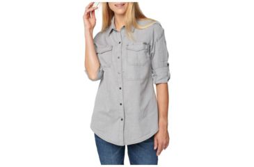Image of 5.11 Tactical Womens Scarlett Long Sleeve Shirt, Moss Herringbone - 62392-279-M