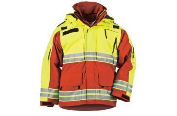 Image of 5.11 Tactical Responder Hi Vis Parka - Men's, Range Red, S, 48073-477-S
