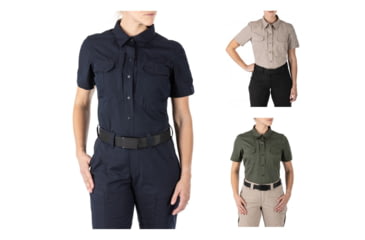 Image of 5.11 Tactical Stryke Short Sleeve Shirt - Womens, Dark Navy, Khaki, TDU Green