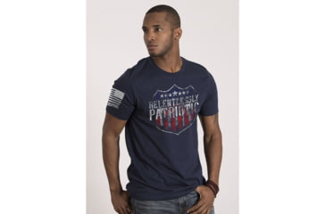 Image of Nine Line MENS RELENTLESSLY PATRIOTIC T-SHIRT - MIDNIGHT NAVY - SMALL 8166855D, NLARPATTSMIDNIGHTNAVYS