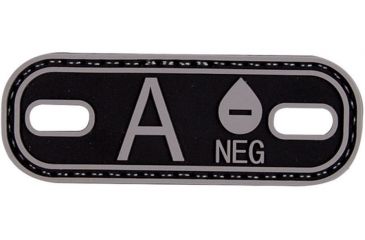 Image of 5IVE STAR GEAR Morale Patch,Blood Type A Minus,Black/Grey 6629000