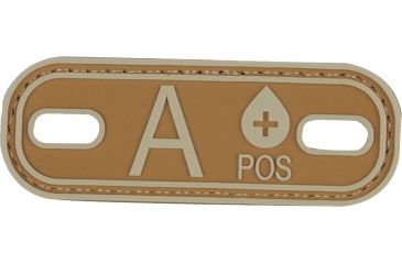 Image of 5IVE STAR GEAR Morale Patch,Blood Type A Plus,Coyote/Tan 6636000