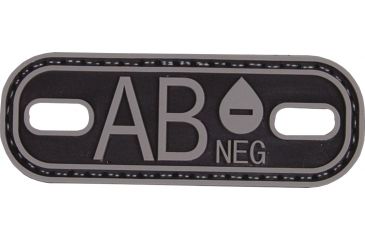 Image of 5IVE STAR GEAR Morale Patch,Blood Type AB Minus,Black/Grey 6633000