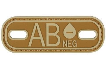 Image of 5IVE STAR GEAR Morale Patch,Blood Type AB Minus,Coyote/Tan 6641000