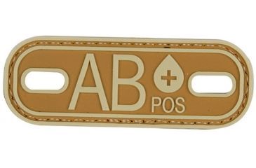 Image of 5IVE STAR GEAR Morale Patch,Blood Type AB Plus,Coyote/Tan 6640000