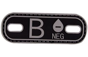 Image of 5IVE STAR GEAR Morale Patch,Blood Type B Minus,Black/Grey 6631000