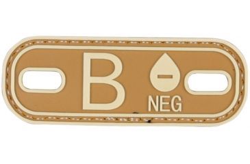 Image of 5IVE STAR GEAR Morale Patch,Blood Type B Minus,Coyote/Tan 6639000