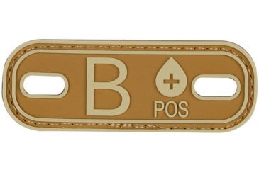 Image of 5IVE STAR GEAR Morale Patch,Blood Type B Plus,Coyote/Tan 6638000