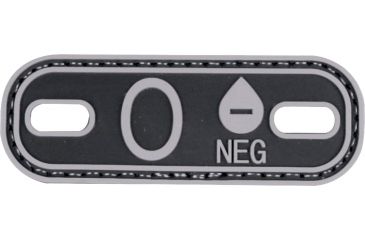 Image of 5IVE STAR GEAR Morale Patch,Blood Type O Minus,Black/Grey 6635000