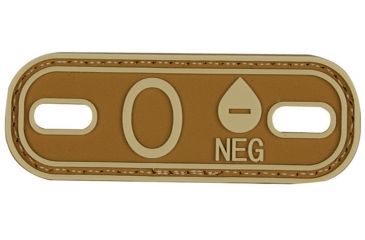 Image of 5IVE STAR GEAR Morale Patch,Blood Type O Minus,Coyote/Tan 6643000