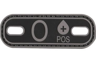 Image of 5IVE STAR GEAR Morale Patch,Blood Type O Plus,Black/Grey 6634000