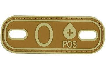 Image of 5IVE STAR GEAR Morale Patch,Blood Type O Plus,Coyote/Tan 6642000