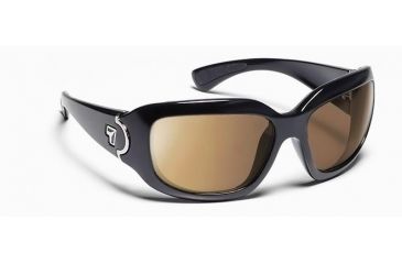 Image of 7 Eye AirDam Leveche Sunglasses,SharpView Copper Lens,Glossy Black Frame,S-L 440542