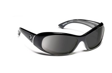 Image of 7 Eye AirDam Leveche Sunglasses,SharpView Polarized Gray Lens,Glossy Black Frame,S-L 440553