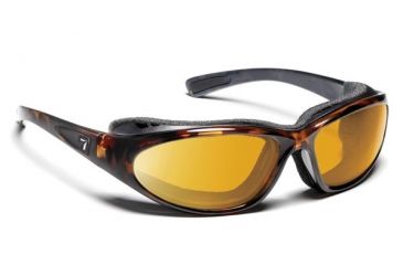 Image of 7 Eye Bora AirShield Sunglasses,Dark Tortoise Frame,SharpView Yellow Lens,L-XL 140643
