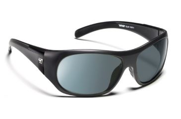 Image of 7-Eye Clay Active Lifestyle Sunglasses, Matte Black Frame, Photochromic Day Night Eclypse, 870117