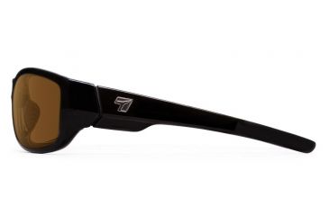 Image of 7 Eye Dillon Active Sunglasses,Glossy Black Frame,Polarized SharpView Copper Lens,S-L 860554