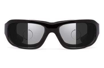 Image of 7Eye by Panoptix Airshield Aspen Sunglasses, RX Ready, Black Fade Frame, Photochromic Day/Night DARKshift Lens, S-M 335816