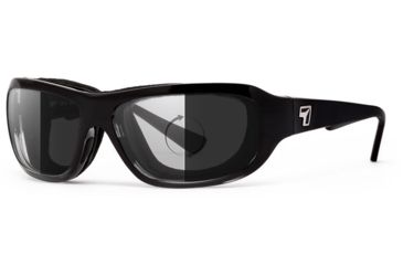 Image of 7Eye by Panoptix Airshield Aspen Sunglasses, RX Ready, Black Fade Frame, Photochromic Day/Night DARKshift Lens, S-M 335816