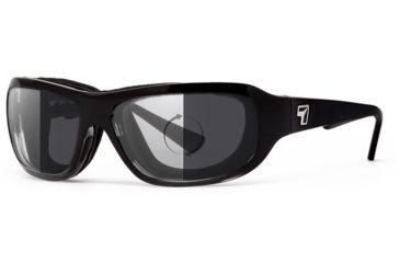 Image of 7Eye by Panoptix Airshield Aspen Sunglasses, RX Ready, Black Fade Frame, Photochromic Day/Night Eclypse Lens, S-M 335817
