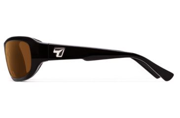 Image of 7Eye by Panoptix Airshield Aspen Sunglasses, RX Ready, Black Fade Frame, SharpView Copper Lens, S-M 335842