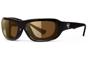 Image of 7Eye by Panoptix Airshield Aspen Sunglasses, RX Ready, Black Fade Frame, Photochromic Day/Night Contrast Lens, S-M 335827