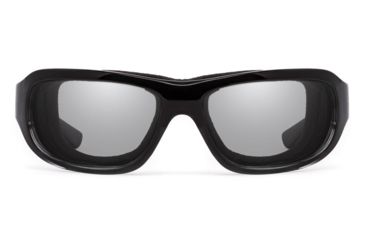 Image of 7Eye by Panoptix Airshield Aspen Sunglasses, RX Ready, Black Fade Frame, SharpView Clear Lens, S-M 335840