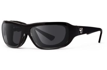 Image of 7Eye by Panoptix Airshield Aspen Sunglasses, RX Ready, Black Fade Frame, SharpView Gray Lens, S-M 335841