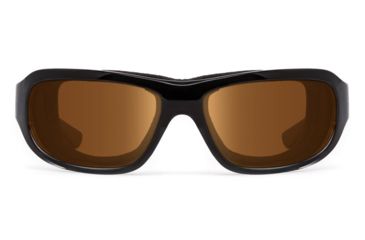 Image of 7Eye by Panoptix Airshield Aspen Sunglasses, RX Ready, Black Fade Frame, SharpView Copper Lens, S-M 335842