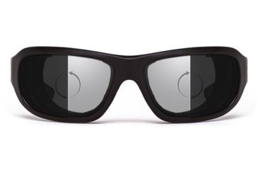 Image of 7Eye by Panoptix Airshield Aspen Sunglasses, RX Ready, Matte Black Frame, Photochromic Day/Night DARKshift Lens, S-M 330116